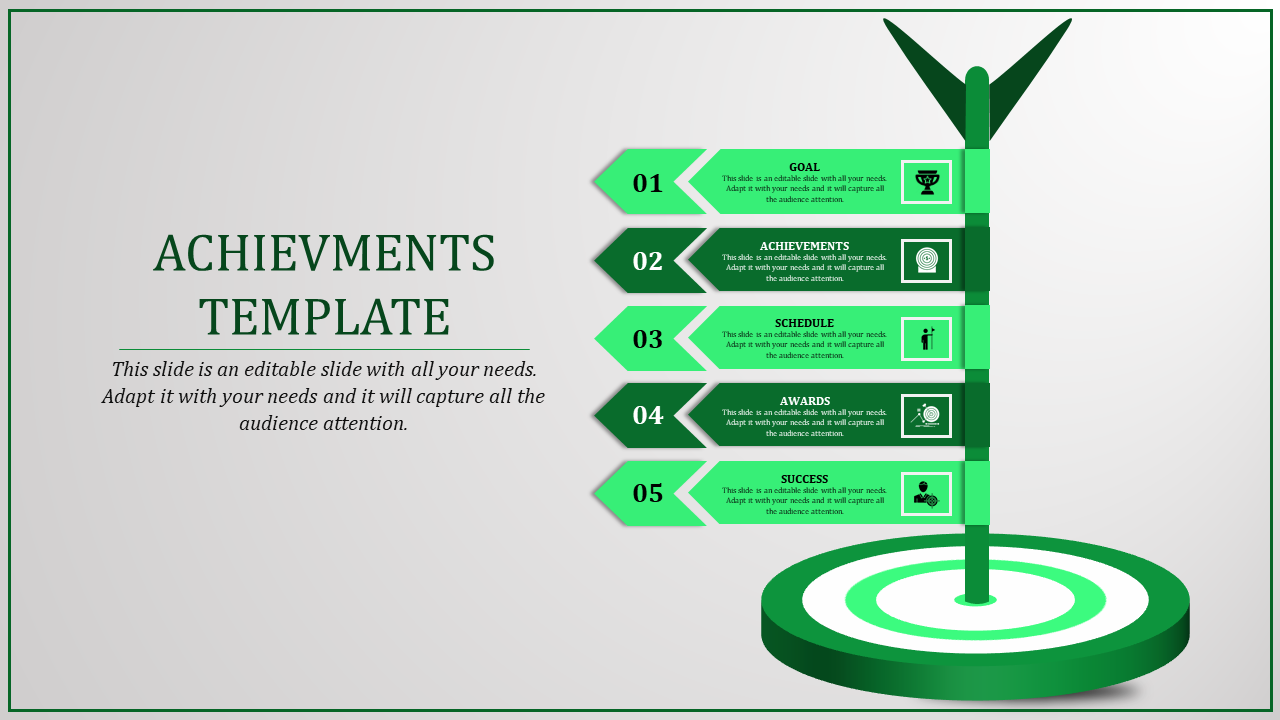 achievement powerpoint presentation-achievement Templates-5-green